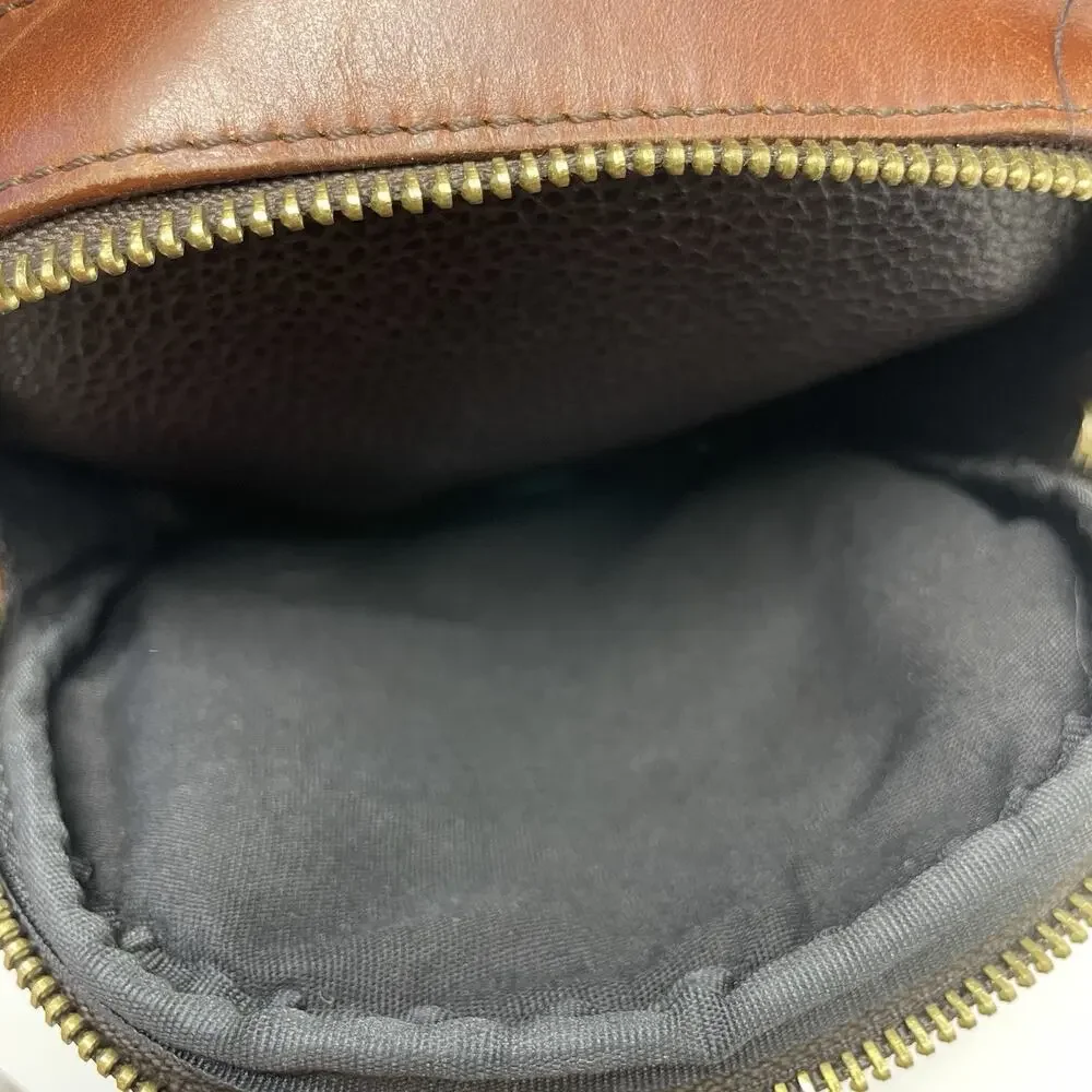 Vtg M. London New York Leathercraft Leather Backpack Purse 2 Tone Brown Distress
